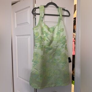 NWT Lulus like green jacquard dress size large